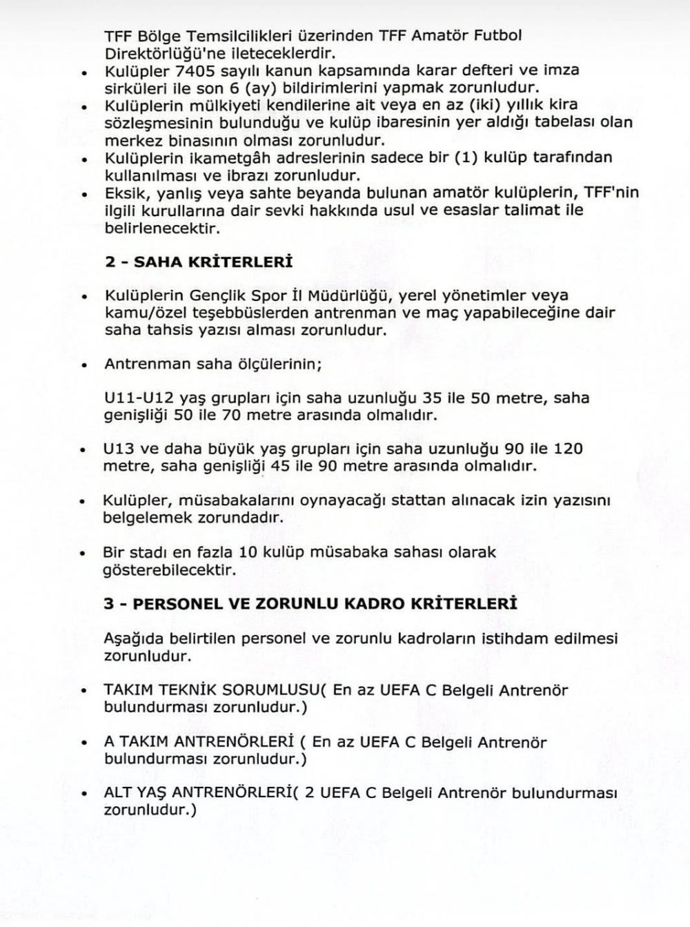 tffden amatore yeni duzenleme